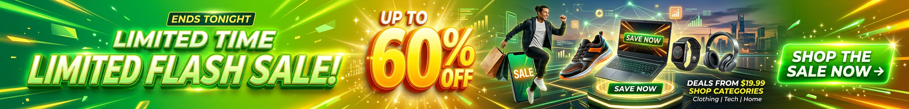 Flash Sale — up to 50% off, limited time